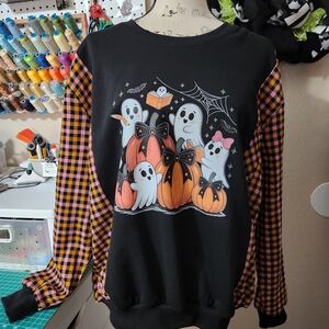 Upcycled Oversized Halloween Sweatshirt